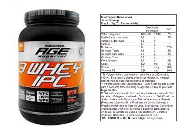 3 Whey IPC 900g - Baunilha - Nutrilatina