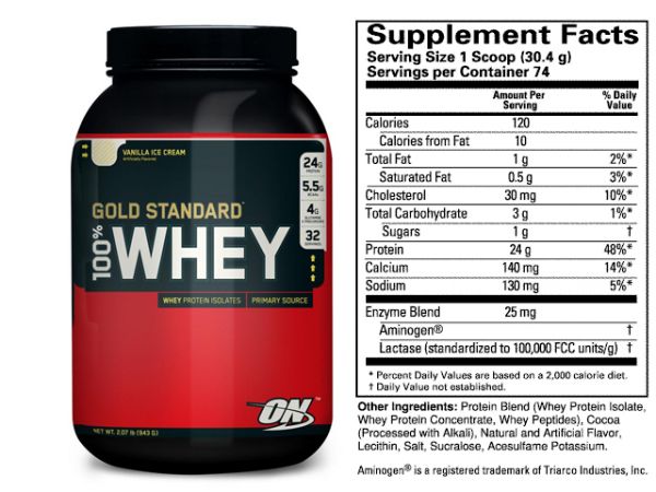 100% Whey Gold Standard -909g - Morango - Optium Nutrition