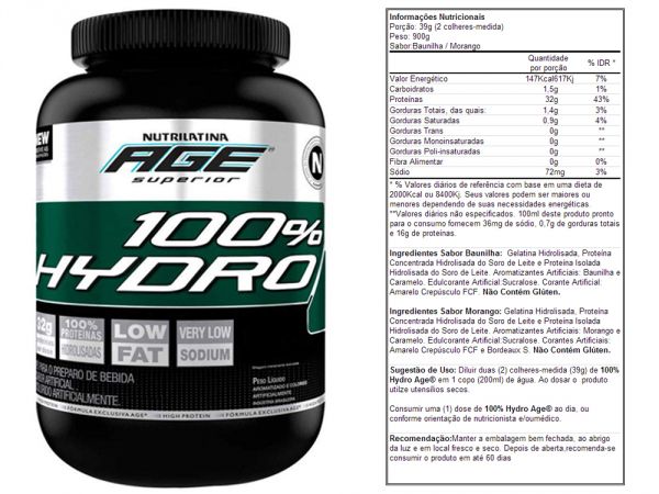 Whey Isolado 100% Hydro 900g – Chocolate - Nutrilatina